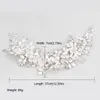 QUEENCO Silver Floral Bridal Headpiece Tiara Wedding Hair Accessories Hair Vine Handmade Headband Hair Jewelry For Bride Y200409