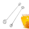 Honey Dipper Stick i rostfritt stål, ringla honung med lätthet, unik spiralformad honungsrörare, No More Mess