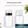 200ml vacío removedor de esmalte de uñas Alcohol líquido prensa bomba dispensador botella de plástico transparente Nail Art UV Gel limpiador contenedor 1 Uds