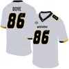 Abbigliamento da football americano da college Abbigliamento da football americano da college NCAA Missouri Tigers 86 Tauskie Dove Jersey Football College 32 Nick Bolton 11 Devin Nicholson 3 Marte