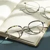 Mode lunettes de soleil cadres 2021 titane lunettes cadre hommes japon rétro rond optique lunettes myopie lecture femme Prescription ordinateur Ey
