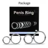 Cock Crimper Double Ring Men Belt Laying Penis Ring 32mm 38mm Ball Balles Ring på penis Erotiska spel för Men9082372