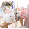 15cm/20cm kawaii sevimli pembe tavşan hayvanları tavşanlar doldurulmuş peluş oyuncaklar kızlar için doğum günü hediyeleri lj201126