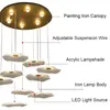 Nouvelle Arrivée Loft Pendentif Lumière Nordique Simple Créatif Feuille De Lotus Acrylique LED Lampe Suspendue Pour Hôtel Villa Lobby Escalier Art Décoration