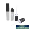 Atacado- tubo frasco gloss luz 50pcs / lot, 7 ml de LED com espelho preso numa face, preto e prata cap50pcs / lot,