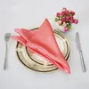 50pcs 30x30cm Satin Napkins Wedding Table Dinner Pocket Handkerchiefs Home Party Event Banquet Decoration Y200328