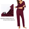 2020 New Nursing Pajamas Set Nightie For Feeding Baby Tops Women Winter Sleepwear Pyjama Allaitement Maternity Pregnancy Clothes LJ201120
