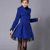 Double Breasted Wool Coat Women 2020 Fashion Winter Coat Women Dress Elegant Red White Black Long Sleeve Ladies Woollen Coats LJ201106