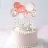 5INCH MINI MINI Coloré Balloon Cake Topper avec corde Paches Baby Douche Anniversaire Ballon Ballon Cupcake Topper Décor Y200618