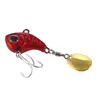 25mm 9g roterande metall vib vibration bete spinnare sked fiske lockar jigs öring vinter fiske hårda beten tackla pesca