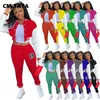 CM.YAYA Buchstabe B Baseball Damen-Trainingsanzug, einreihige Jacke und Jogginghose, passende zwei 2-teilige Set-Outfits, Sweatsuit 220315