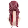 Kepahoo Moda Kobiety Crinkle Długi Ogon Turban Kapelusz Muzułmanin Bow Hair Scarf Headwrap Bonnet Femme Headdress Kapelusze Cancer Chemo Cap