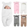 Doux né bébé Wrap couvertures sac de couchage enveloppe pour sac de nuit 100% coton épaissir 0-6 mois 220216