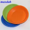 Vassoio piatto in silicone spedizione gratuita all'ingrosso blu giallo verde Deep Dish Round Pan 8 "chiodo in titanio senza cupola adatto per tubi bong in vetro