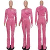 Golden Velvet Tracksuits 2 Piece Set Jogging Suit Scipper Мода Hoodie Sport Suit Site Wears Оптовые товары K7837