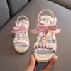 Sandals Girl Summer Mode Kids Baby Meisjes Bling Pearl Prinses voor Little Big Girl's Shoes Peuter Pink