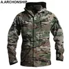 M65 UK US Army Abbigliamento Giacca a vento Giacche da campo militari Uomo Inverno / Autunno Cappotto impermeabile da pilota con cappuccio Tre colori 201114