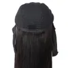 ブラジルのフルメカニズムウィッグバングキャップレスウィッグボディウェーブストレート変態カーリー10-32インチヘッドバンド黒のフルマシン100％人間の髪