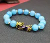 2022 new Natural Stone Agate Beads Strands Bracelet Chinese Pixiu Lucky Brave Troops Charms Feng Shui Jewelry for Women 8 colors