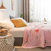 Pfirsichfarbene Tagesdecke, 200 x 230 cm, hochdichte, superweiche Flanelldecke zum Überziehen für das Sofa/Bett/Auto, tragbare Plaids LJ200819
