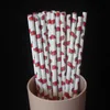 Cartoon Paper Straws Disposable Kraft Paper Pineapple Environmental Protection Straw Drinks Party Decorate Strawberry New Arrival 04ys M2