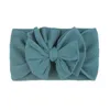 Pasmo na głowę węzeł dziecięcy Turban Toddler Baby Girl Big Bow Hairband Solid Nekuar Głowa Opaska do włosów Akcesoria