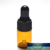 20 Stück modische Mini-Tropfflasche aus bernsteinfarbenem Glas mit Tropfflasche aus reinem Glas, ätherisches Öl, 2 ml, klare Mini-Fläschchen