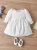 Baby Textured Flounce Sleeve Dress SHE