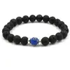 Chakra strand Bracelet Black Lava Healing Balance Perles Reiki Bouddha Prière Huile Essentielle Diffuseur Bracelet pour Femmes Hommes