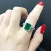 Pansysen 925 Sterling Silver Emerald Paraiba Tourmaline Rings for Women Engagement Cocktail Ring Fine Jewelry Gift Drop2202092142942