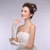 Paio Di Guanti Corti Da Sposa Perline Strass Pizzo Accessori Senza Dita Veu De Noiva1