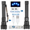 Xhp90.2 lampe de poche LED puissante torche USB rechargeable Litwod zoom avant ou arrière Camping 30W ampoules 18650 ou 26650 batterie lumière CE
