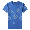 2023 Hommes T-shirts De Luxe Nouvelle Impression Mercerisé Coton Strass Casual Mâle Slim Tees Designer Col Rond À Manches Courtes Top Vêtements Rose DJPL