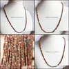 Chains M Faceted Red Blood Brecciated Jasper Necklace Shiny Natural Stone Chain Chocker Beaded Mother Daughter Necklaces