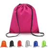 Opbergzakken 7 Kleuren Man Vrouwen Solid Color Drawstring Bag Rugzak Draagbare Sport voor School Travel Gym Yoga