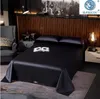 Черные египетские хлопчатобумажные постельные принадлежности Queen King Size Вышивка кровать Достовое покрытие с одеждой одеяла с простынями одеяла / установлен набор встроенных листов 201210