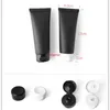 100ml Matte Black Squeeze Bottle 100g Empty Cosmetic Container Body Lotion Cream Packaging Frosted Plastic Tube Free Shippingfree shipping i