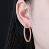 Hoop Huggie Vinregem Hip Hop Rock 925 Sterling Silver Created Moissanite Gemstone Fashion Party Women Earrings Fine Jewelry Whol2906864