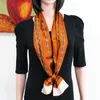 Superb Fashion Women Natural-Silk Cravat Scarf StripThinnarrow Square Dubbelsidiga små halsdukar 145 15 Kvinnor Spunautumn Acces294o