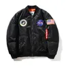 Projektant New NASA Flight Pilot Mens Stylist Jackets Bomber MA1 Bomber Kurtka Haft Haft Baseball Sekcja wojskowa Kurtka 77