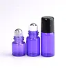 1ml 2ml 3ml Mini Perfume Bottles Empty Roll On Essential Oil Colorful Travel Thick Glass Sample Test Roller Refillable Bottle