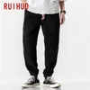 Ruihuo 2020 Jesień Corduroy Harem Spodnie Mężczyźni Joggers Męskie Spodnie Koreańskie Streetwear Męskie Dorywczo Spodnie Hip Hop Dres M-LJ201217