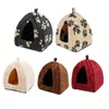 Prix de gros Cat House et Pet Beds 5 Couleurs Beige Rouge Violet Kaki Noir avec Paw Stripe White Stripe Y200330