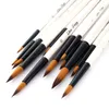 12 Pearl White Rod Pointed Painting Pen Watercolor Pen Brush Set Twocolor Nylon Hair Yuanfeng DIY Acrylic Brush1475815