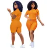 Summer Newest Design Women Threaded Yoga Tracksuits Clothing For 2022 Ladies Fitness Sport Shorts Two Piece Outfits Sets