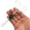 QBsomk Double Burner glass pipe ART Smoking Tube skull water pipe for hookah shisha oil rigs tobacco cigarettes hand pipes free hookah pipes