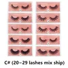 3D Mink Eyelashes Whole 10 styles 3d Mink Lashes Natural Thick Fake Eyelashes Makeup False Lashes Extension In Bulk7965904