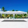 10x20ft Pop Up Wedding Party Shade Tente 3x6m Camping en plein air Imperméable Pliage Gazebo Beach Auvent avec sac de transport Navire de USA