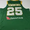 Tanie New Ben Simmons # 25 Team Austeralia Koszulki Koszykówka Niestandardowe imiona Mężczyźni Kobiety Młodzież XS-5XL