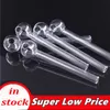 Thick Pyrex Glass Oil Burner Pipe Clear Smoking Water Pipes 10cm Transparent Great Tube Oil Nail Tips Hookah Accessories Dhl Free